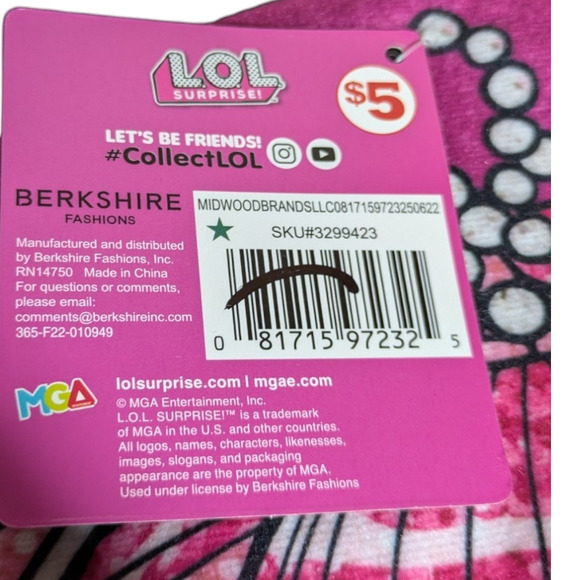 LOL Surprise - Bright Pink - Draw String Backpack - 13x16 inches - Picture 3 of 6